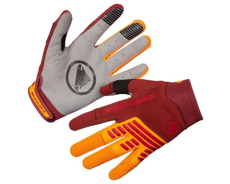 Endura SingleTrack Long Finger Gloves (Tangerine)